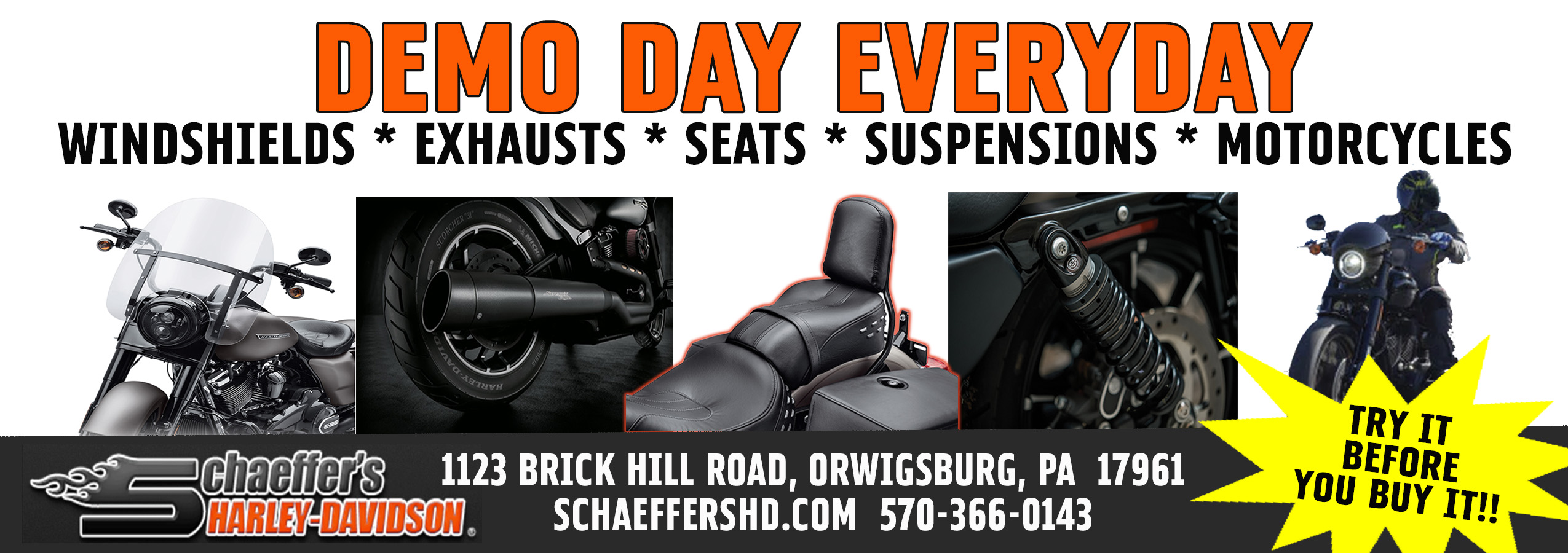 Try It Before You Buy It.  Windshields, Seats, Suspension and More.  Send us a Request or Call …